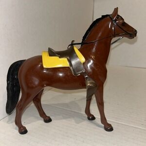 Vintage 1950s Hartland Plastics Toy Wyatt Earp Saddle & Horse D3
